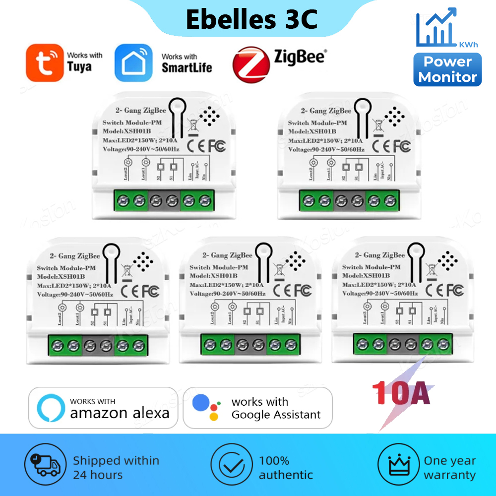 Home Automation Technology - Tuya-Commutateur intelligent Zigequation avec moniteur d'alimentation