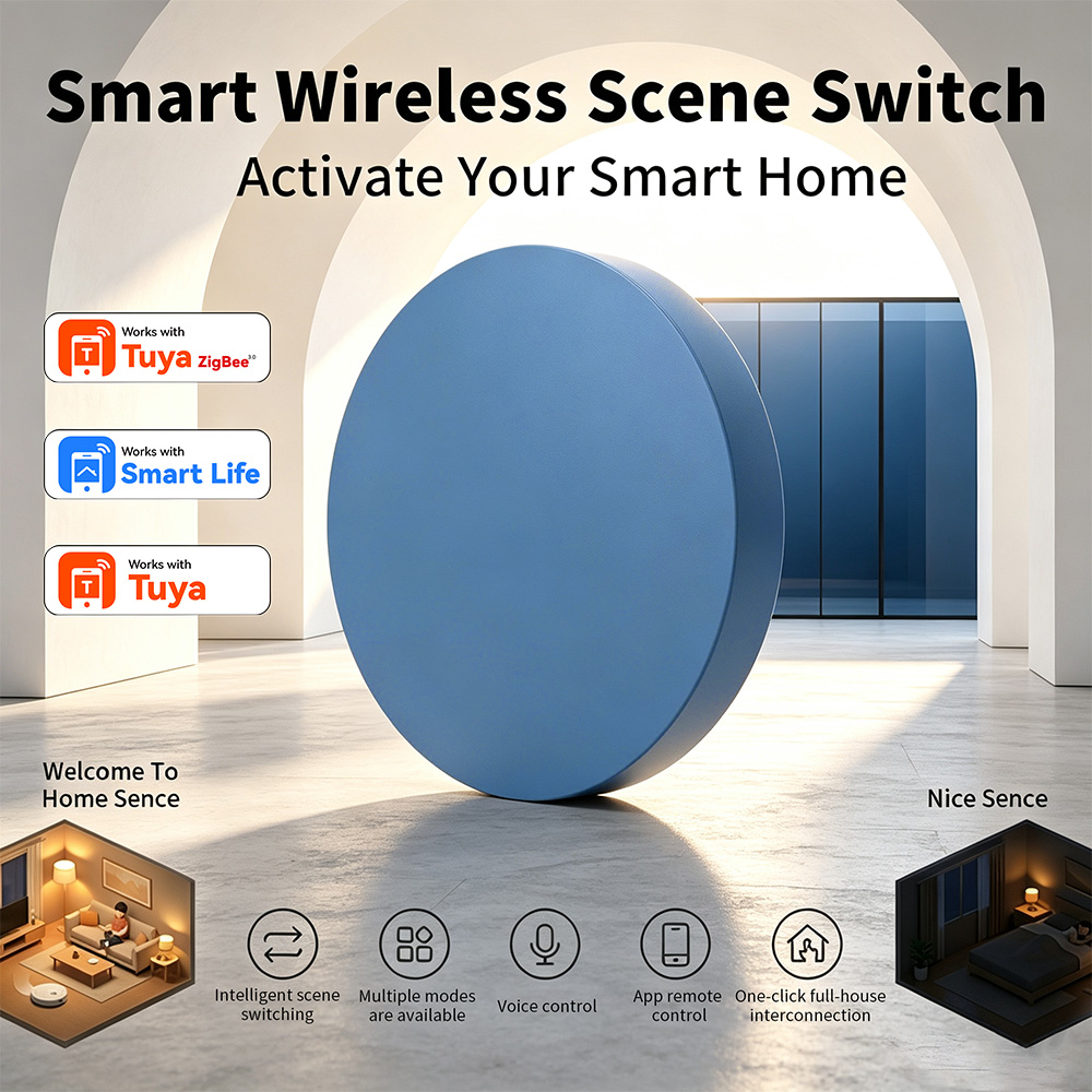 Home Automation Technology - Bouton poussoir intelligent Zigbee compatible avec