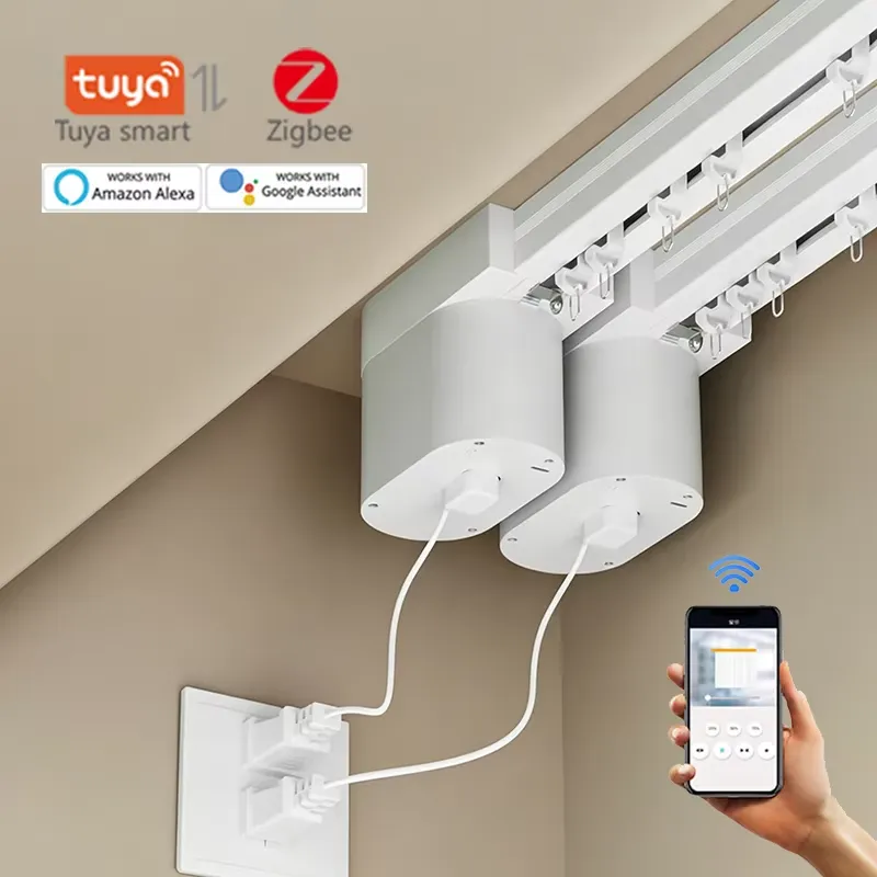 Home Automation System Design - Système de rail double pour rideaux
