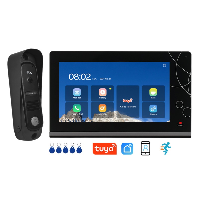 Smart Doorbell Wired - Sonnette vidéo WiFi intelligente 7 pouces,