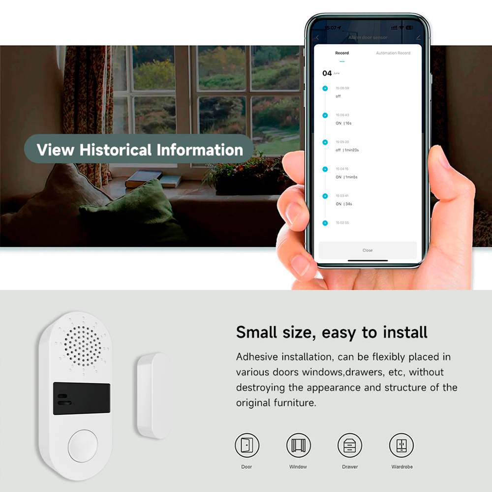 Capteur de contact sans fil Tu - Home Automation Technology avis et prix